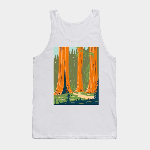 Mariposa Grove of Giant Sequoia in Yosemite National Park near Wawona California WPA Poster Art Tank Top by patrimonio